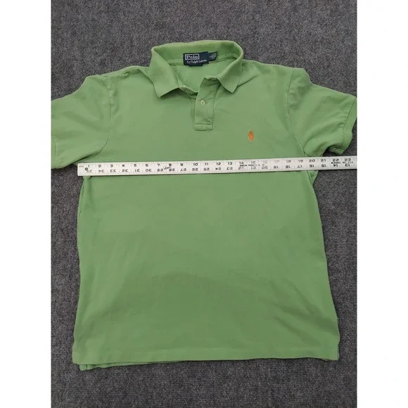 Vtg Polo Ralph Lauren Shirt Mens Large Green Blue Pique Pony golf Lot of 2 - Picture 9 of 16